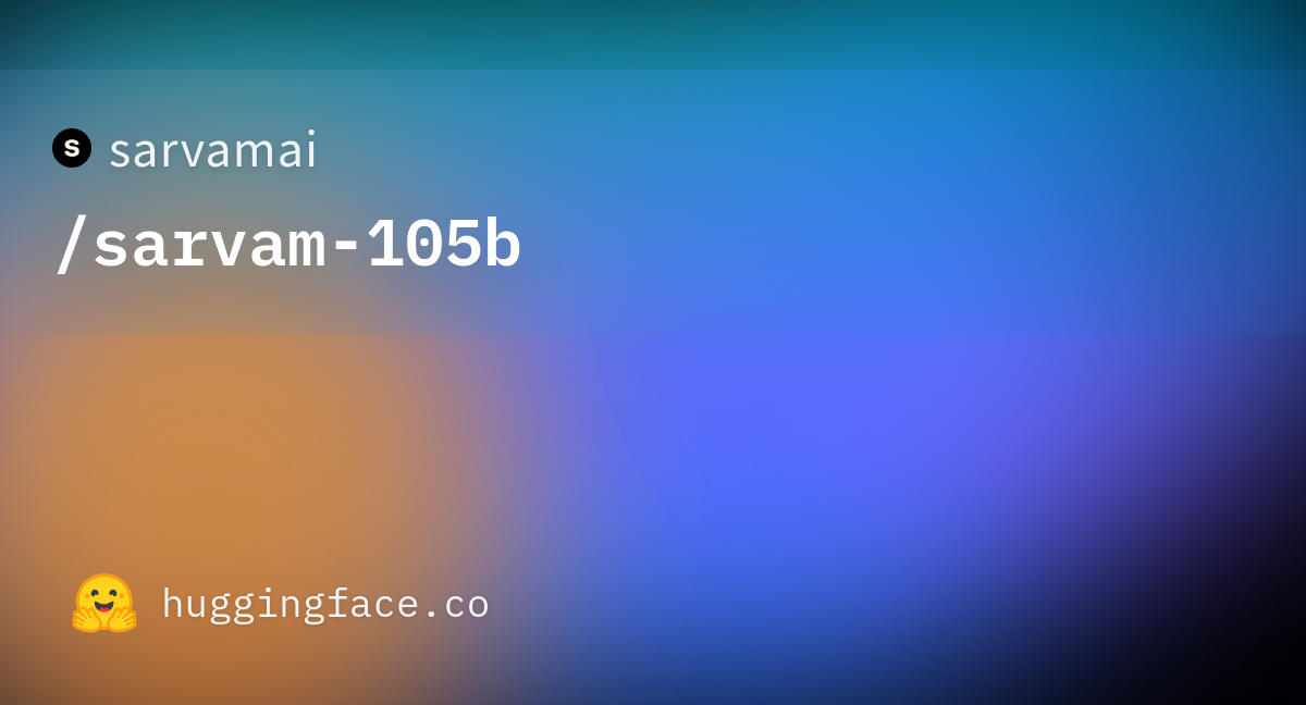 sarvamai/sarvam-105b