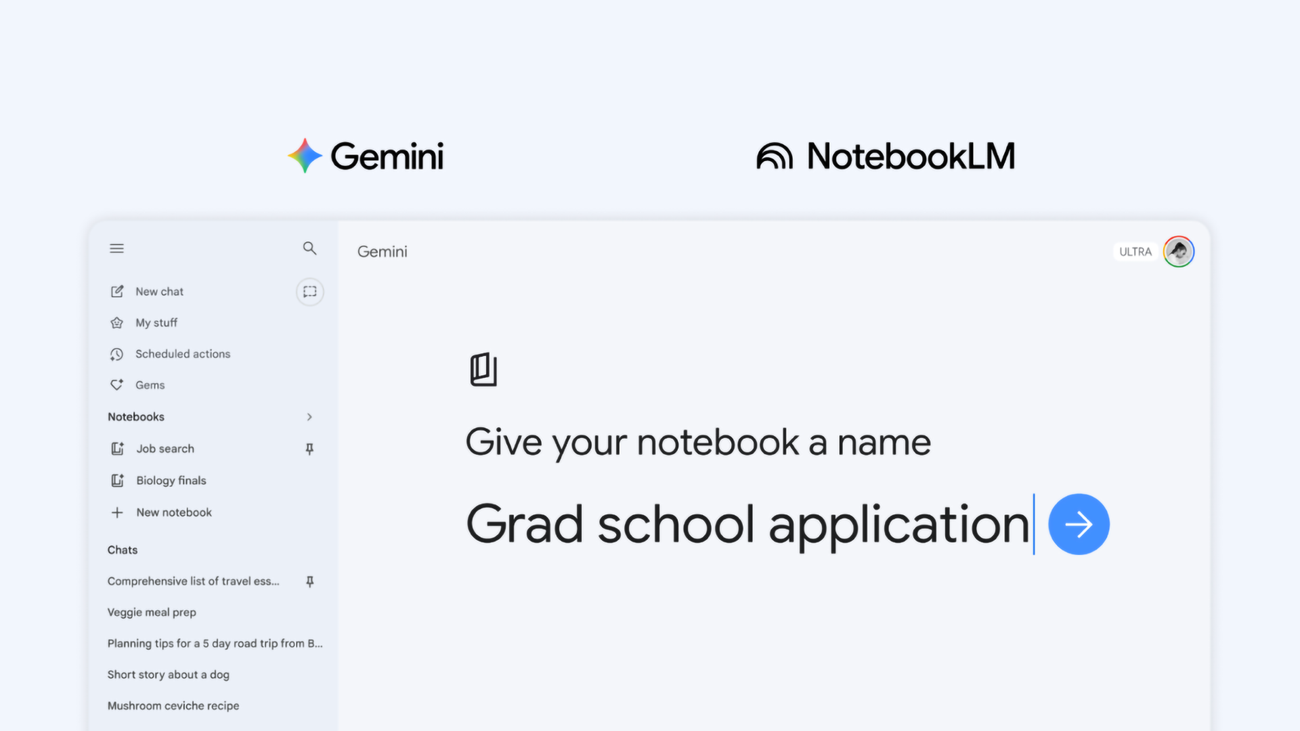 Gemini 채팅이 NotebookLM으로 자동 연결된다