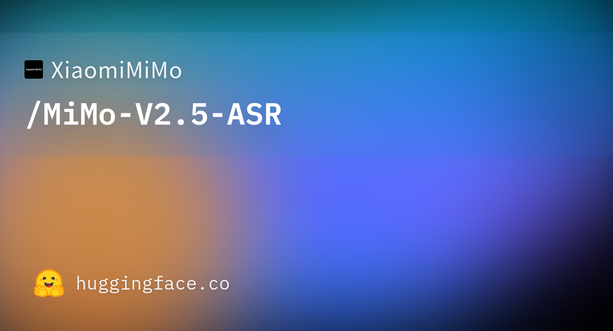 Xiaomi MiMo-V2.5-ASR 공개 — 8B 음성인식 모델, 중국어 5개 방언 지원