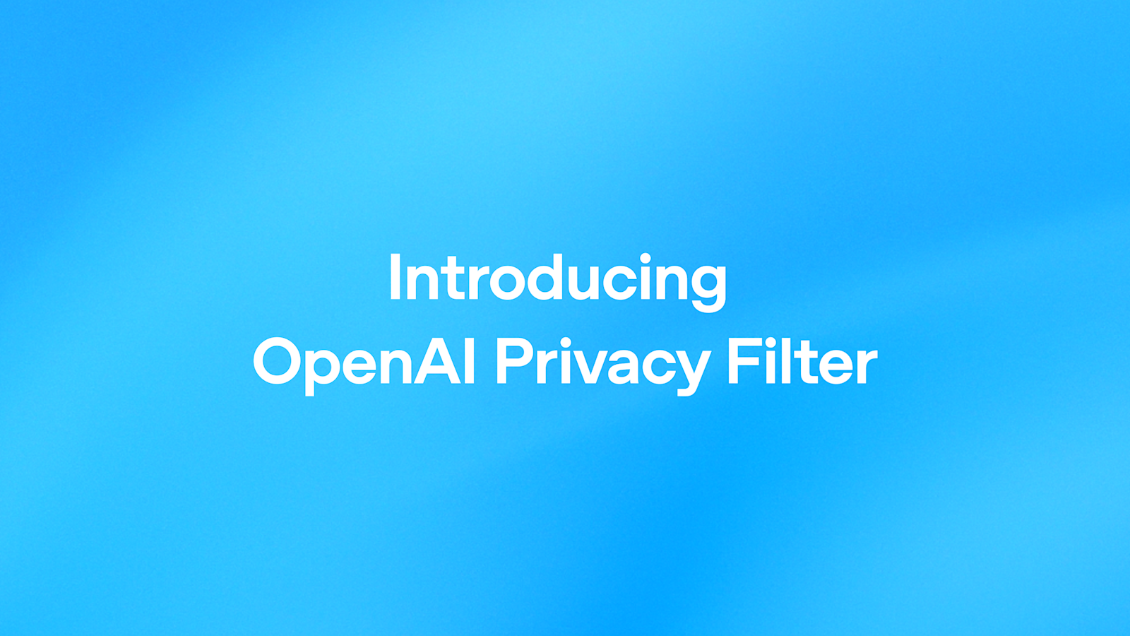 OpenAI, 개인정보 마스킹 모델 Privacy Filter를 오픈소스로 공개했어