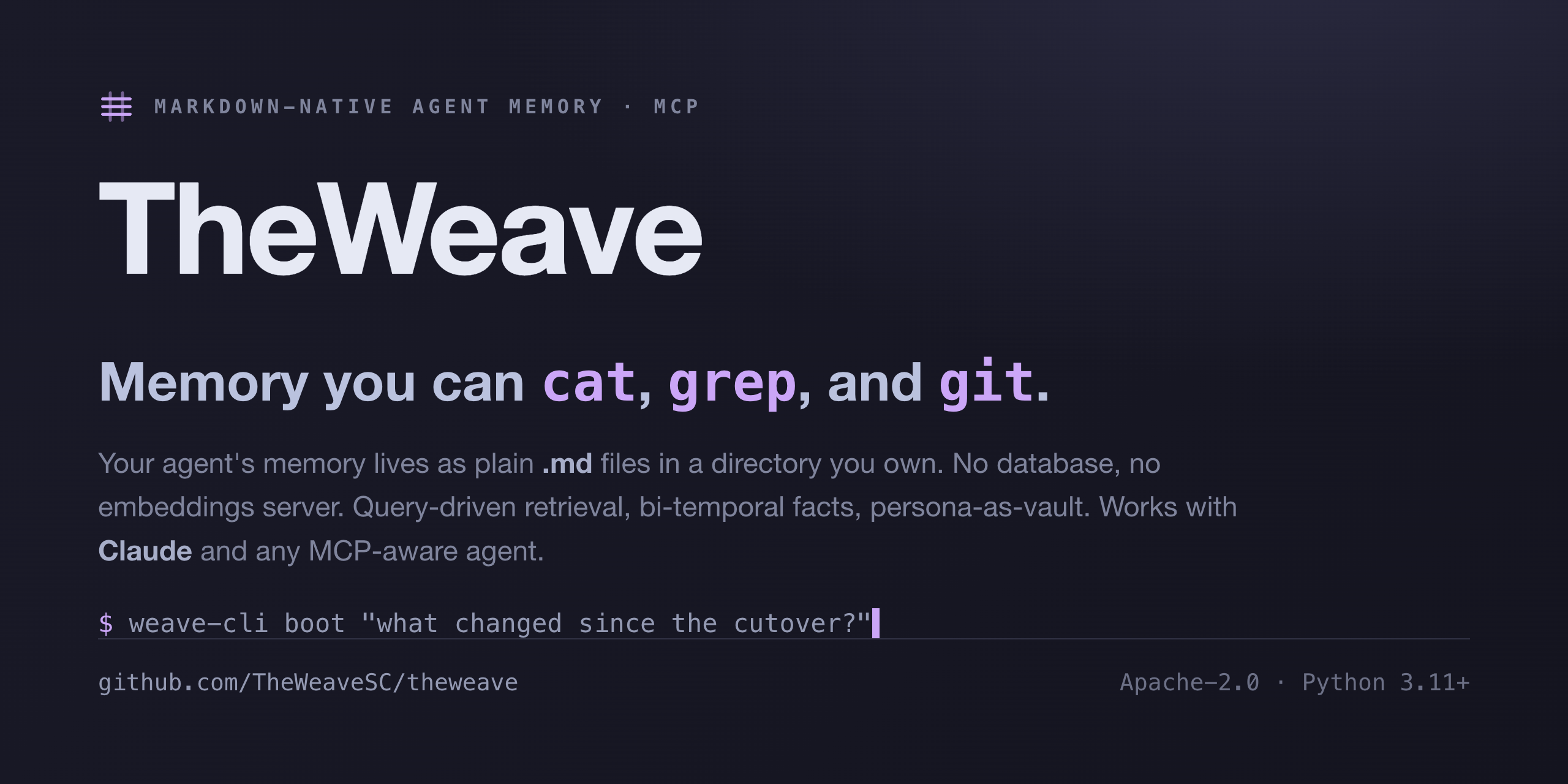cat·grep·git으로 들여다보는 AI 에이전트 기억 'TheWeave'