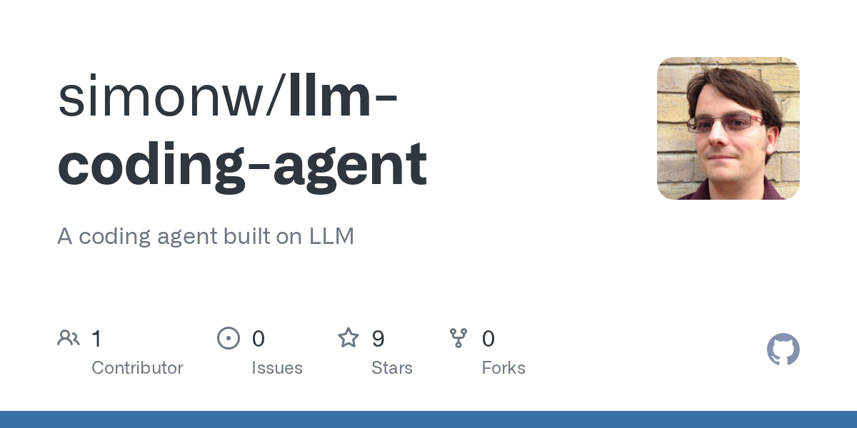사이먼 윌리슨, 자기 llm 라이브러리로 코딩 에이전트 0.1a0을 짰어